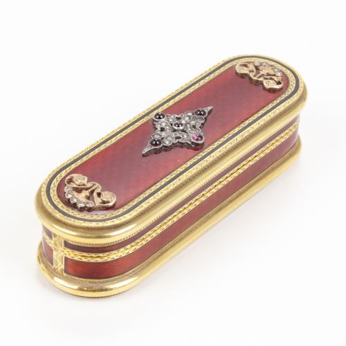 AUGUST FREDERIK HOLLMING (1854-1913). SMALL IMPERIAL RUSSIAN  SNUFF BOX, END C19th- EARLY C20th.