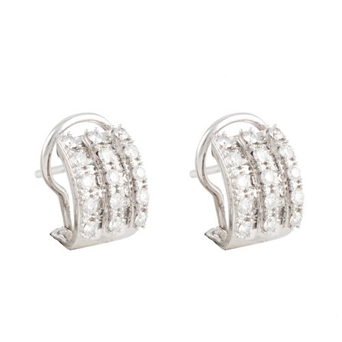 PENDIENTES EN ORO BLANCO Y DIAMANTES.