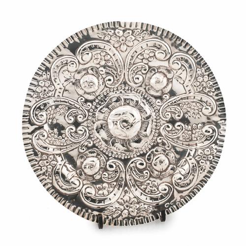 SPANISH SILVER TRAY, END C19th - EARLY C20th. 