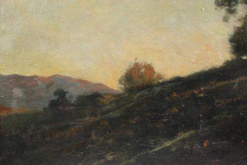 ENRIC GALWEY (1864-1931). "TWILIGHT LANDSCAPE".