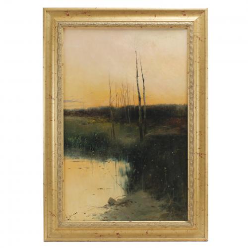 TOMÁS SANS CORBELLA (1869?-1918). "LAGOONS", 1891.