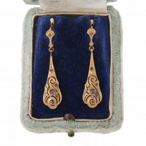 LONG EARRINGS, EARLY 20TH CENTURY.