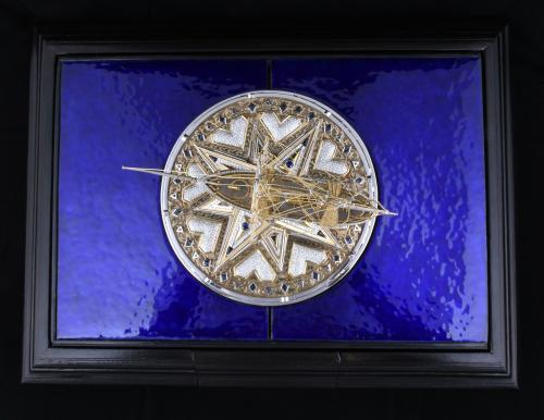 MODEL IN GOLD, DIAMONDS AND SAPPHIRES OF THE FRENCH SHIP "L