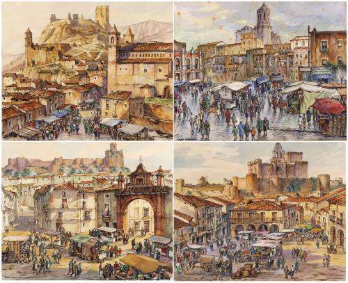 RAMÓN LÓPEZ MUÑOZ, "LÓPEZ RAMÓN" (1905-1985). "VIEWS OF SPA