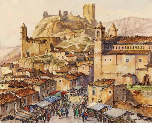 RAMÓN LÓPEZ MUÑOZ, "LÓPEZ RAMÓN" (1905-1985). "VIEWS OF SPA