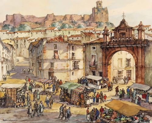 RAMÓN LÓPEZ MUÑOZ, "LÓPEZ RAMÓN" (1905-1985). "VIEWS OF SPA