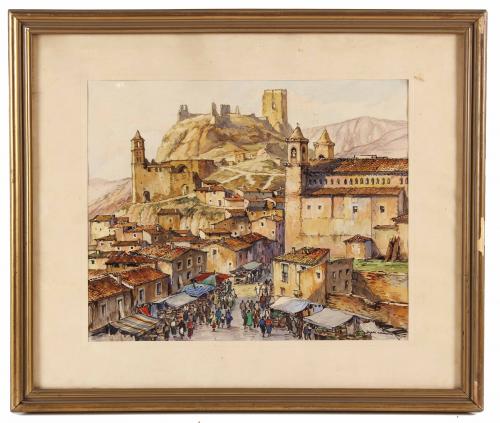 RAMÓN LÓPEZ MUÑOZ, "LÓPEZ RAMÓN" (1905-1985). "VIEWS OF SPA