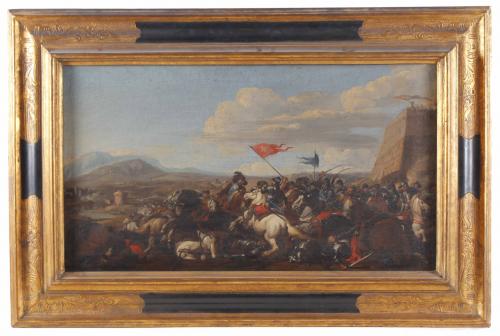 17TH CENTURY ITALIAN OR FLEMISH SCHOOL "BATTLE OF THE ORDER OF MALTA".