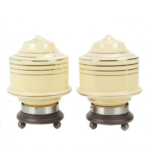 PAIR OF GERMAN TABLE LAMPS, MID 20TH CENTURY.