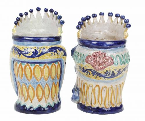 "TESTE DI MORO" ITALIAN POTS OF CALTAGIRONE, MID 20TH CENTU