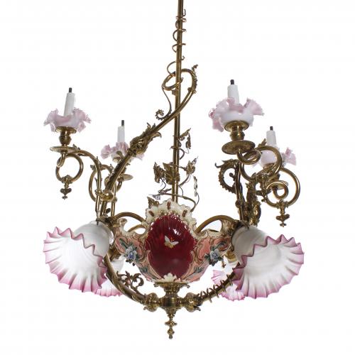 SPANISH CEILING LAMP, 20TH CENTURY.