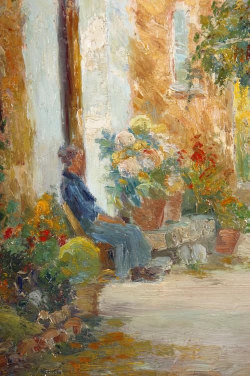 JOAN PIZÀ (1877-1962). "BAJO LA PARRA".