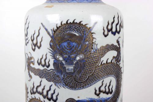 LARGE CHINESE VASE, LATE 19TH - EARLY 20TH CENTURY.