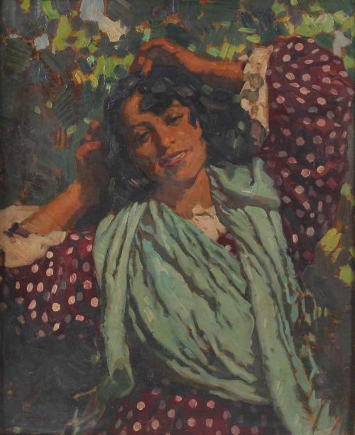 ALBERTO PLÁ RUBIO (1867-1937). "GITANA ESPAÑOLA".