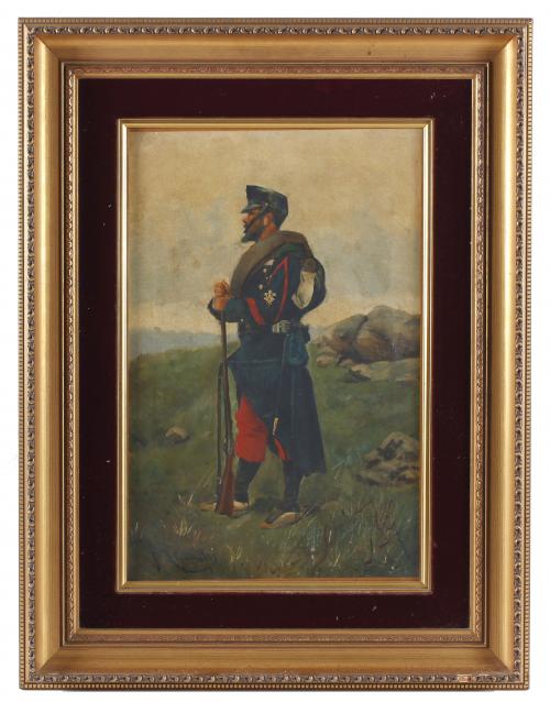 Previously attributed to JOSEP CUSACHS I CUSACHS (1851-1908). "SOLDIER", 1888.