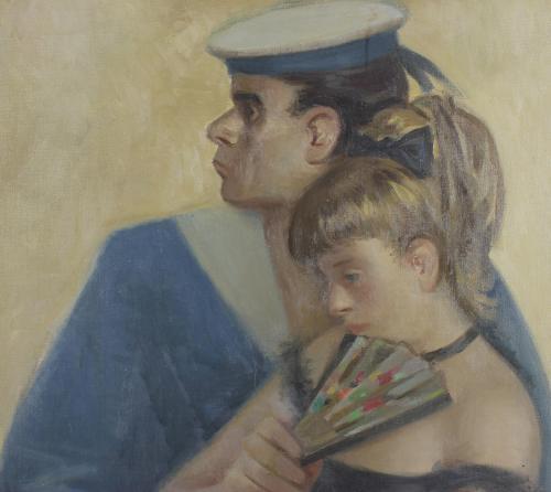 ALFRED OPISSO CARDONA (1907-1980). "MARINERO CON JOVEN".