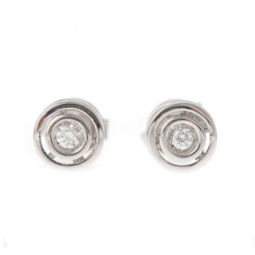 DIAMOND BUTTON EARRINGS.