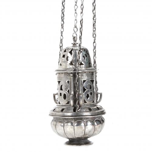 SPANISH SILVER CENSER, 17TH CENTURY