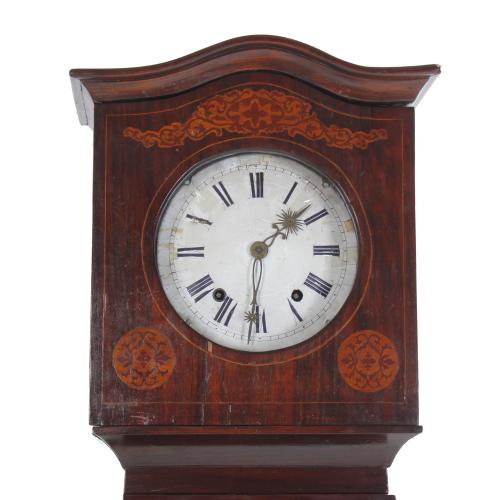 ELIZABETHAN GRANDFATHER CLOCK, MID 19TH CENTURY. 