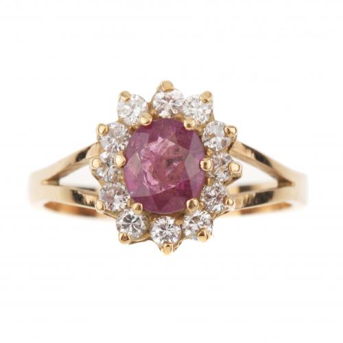 RING WITH RUBY.