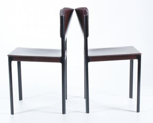 MATTÉO GRASSI (1927-2001). SET OF EIGHT DINING ROOM CHAIRS.