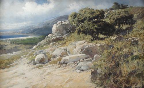 BALDOMERO GALOFRE I GIMÉNEZ (1849-1902). "LANDSCAPE", 1901.