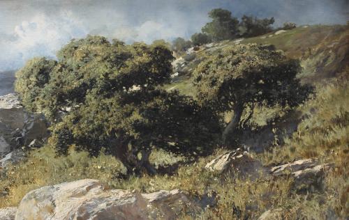 BALDOMERO GALOFRE I GIMÉNEZ (1849-1902). "LANDSCAPE", 1901.