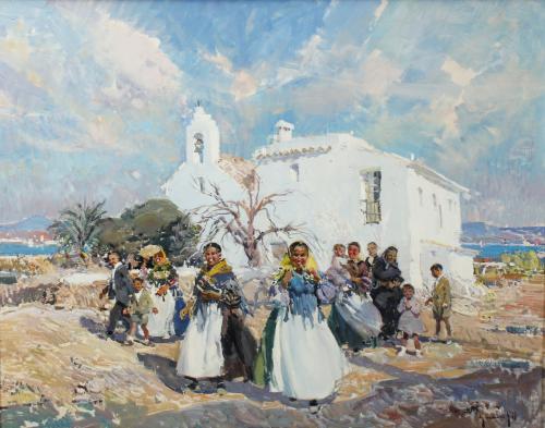 IGNACIO GIL (1913-2003). "WOMEN FROM IBIZA"