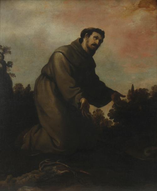 FRANCISCO HERRERA EL VIEJO (C. 1590 - C. 1656). "SAINT FRANCIS OF ASSISI".