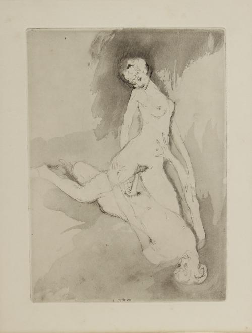 JEAN GABRIEL DOMERGUE (1889-1962). "EROTIC SCENE", FROM "LES APRÈS-MIDI D'UN FAUNE", 1924