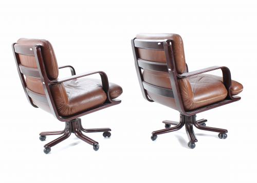 PAIR OF OFFICE SWIVEL CHAIRS, 1960&#39;s.