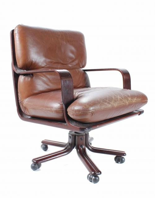 PAIR OF OFFICE SWIVEL CHAIRS, 1960&#39;s.