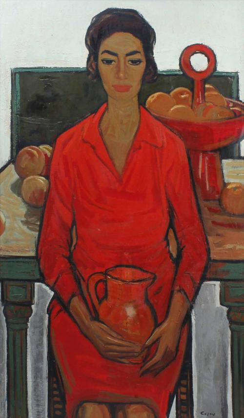 JESUS CASAUS MECHO (1926-2002). "RETRATO DE LA MUJER DEL ARTISTA".