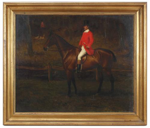 19TH CENTURY ENGLISH SCHOOL "HUNTING RIDER".