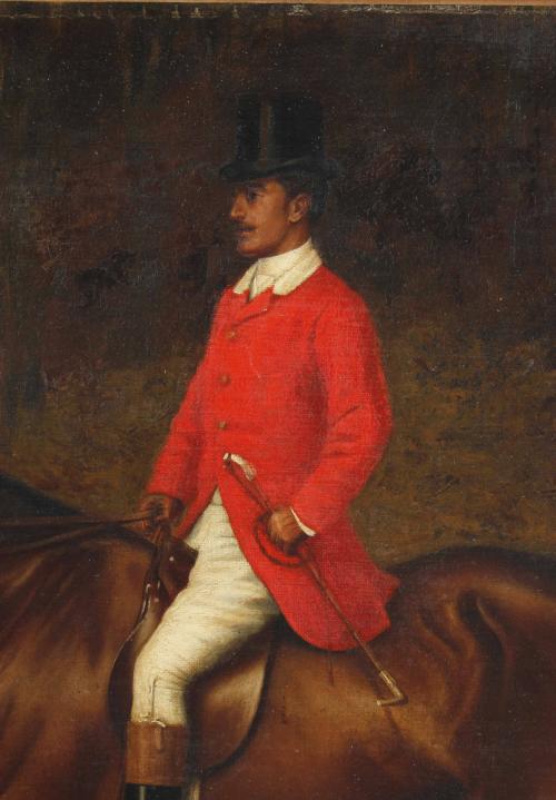 19TH CENTURY ENGLISH SCHOOL "HUNTING RIDER".