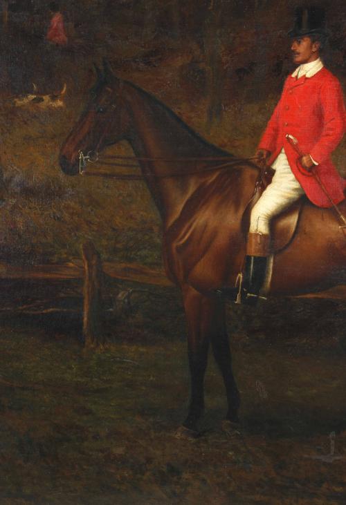 19TH CENTURY ENGLISH SCHOOL "HUNTING RIDER".