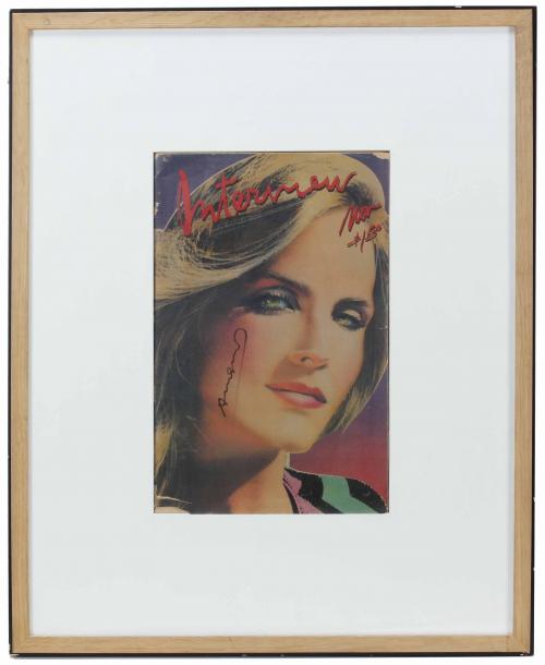 ANDY WARHOL (1928-1987). "AUTOGRAPH ON THE COVER OF &#39;INTERV