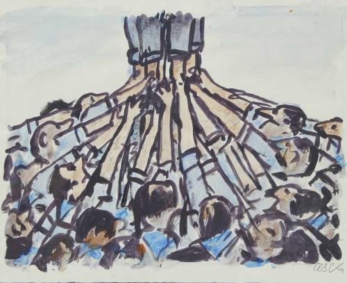 FRANCESC VILA I RUFAS, "CESC" (1927-2006). "CASTELLERS", 1994.