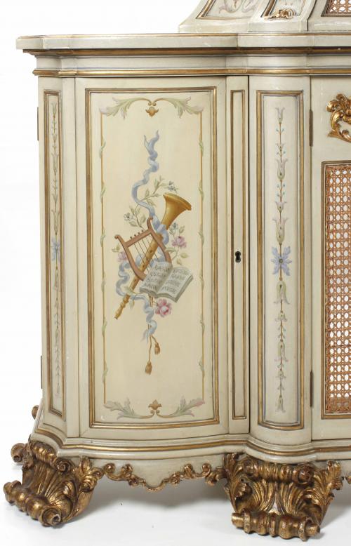 VENETIAN STYLE CABINET AND RADIATOR COVER, MID 20TH CENTURY.