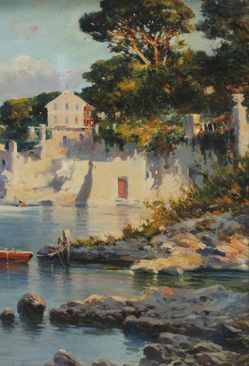 GENARO PALAU ROMERO (1866-1933). "VIEW OF PORTOPÍ, MALLORCA