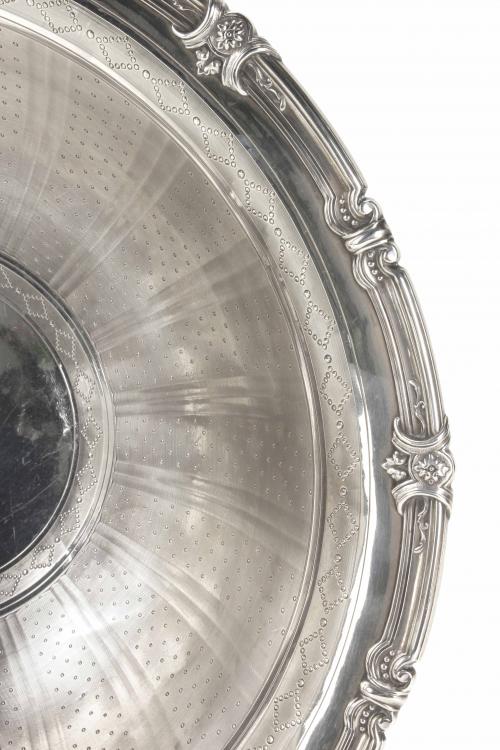 FRENCH JUG AND BASIN IN SILVER, SECOND HALF 19TH CENTURY.