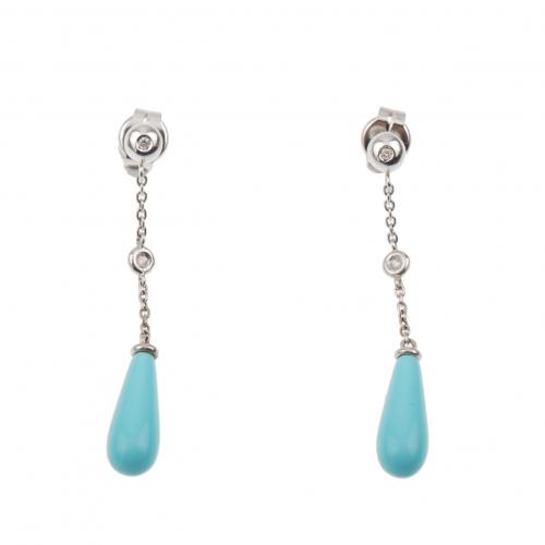 TURQUOISE EARRINGS.