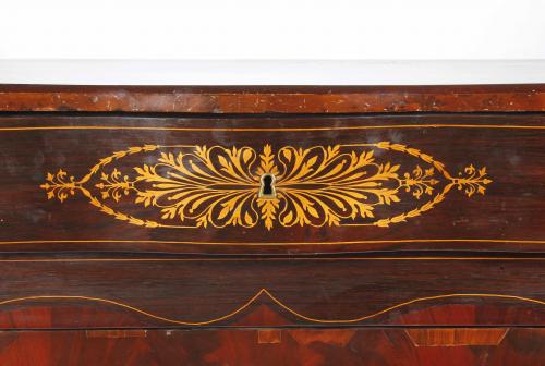 ELIZABETHAN CHEST OF DRAWERS WITH DESK, CIRCA 1850.