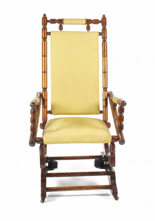 SPANISH ROCKING CHAIR, MID 20TH CENTURY.