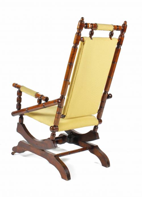 SPANISH ROCKING CHAIR, MID 20TH CENTURY.