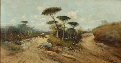 19TH-20TH CENTURY CATALAN SCHOOL "LANDSCAPE".