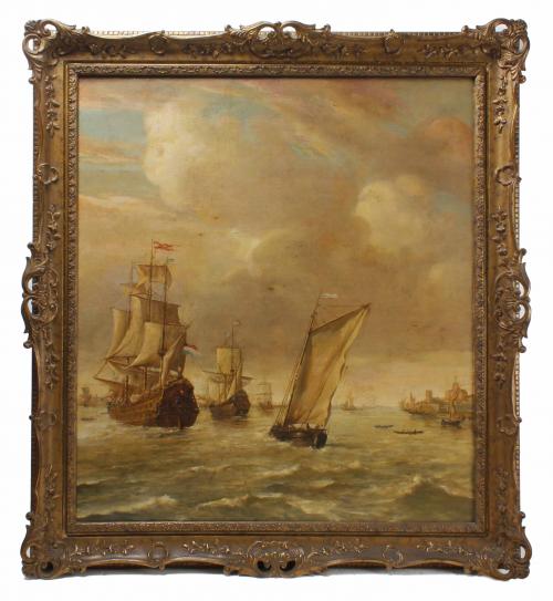 ATTRIBUTED TO DUTCH SCHOOL, EARLY 20TH CENTURY.  "SEASCAPE".