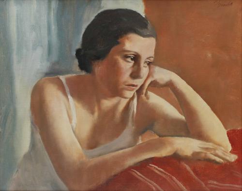 ALFREDO SISQUELLA ORIOL (1900-1964). "FIGURE (PORTRAIT OF ANTÒNIA, THE ARTIST'S WIFE)", C. 1933. 