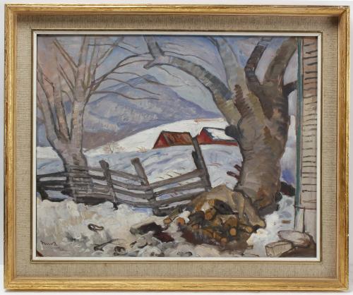 PERE / PIERRE DAURA (1896-1976). "WINTER LANDSCAPE, PROBABL