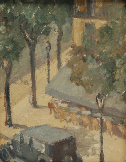 MANUEL HUMBERT (1890-1975). "PAISATGE URBÀ (PAISAJE URBANO)".